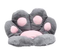 Abaodam Coussin de Siège Demi-Entouré de Patte de Chat Imitation Poils de Lapin Petit Format 70X60 CM Couleur Gris Foncé Coussin Décoratif Tatami Confortable pour Bureau et Salon