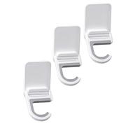 Abaodam Crochets Muraux Adhésifs sans Perçage en ABS et Silicone Lot de 3 Pièces Design Mural Robuste Couleur Blanc pour Balais et Serpillières pour Salle de Bain et Maison