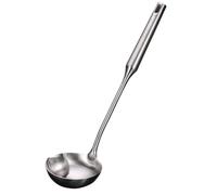 Abaodam Cuillère Filtrante en Acier Inoxydable 304 Manche Long, Passoire à Huile Résistante et Polie Miroir pour Séparer Huile et Soupe Cuisine