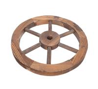 Abaodam Décoration de Roue de Chariot en Bois 25 CM pour Jardin et Intérieur Ambiance Rétro Stable et Naturelle