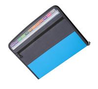 Abaodam Dossier Extensible A4 à 13 Poches en PP Léger et Résistant avec Double Fermeture Éclair, pour Bureau et Maison, Pochette Cartonnée Multifonction pour Documents