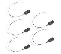 Abaodam Douille E12 en Bakélite Noire Design Tête de Vis, Support de Lampe Robuste et Élégant pour Lampe Plafond, Lot de 5 Pièces