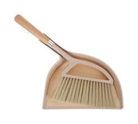 Abaodam Ensemble Balai et Pelle Portables Balayette Compacte en Plastique et Bois avec Poignée en Bois Nettoyage Multi-scènes pour Bureau et Petits Espaces