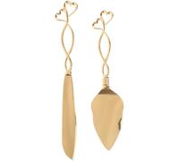 Abaodam Ensemble Or, Design Élégant, Coupe 2pcs Serveur à Gâteau et Couteau en Alliage de Zinc Sensation Confortable Mariage pour Fête et Réception
