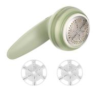 Abaodam Épurateur de Peluches Électrique, Coupe-peluches, USB Rechargeable, 400 Ma, Plastique et Métal, Vert Clair, pour Vêtements et Coussins de Voiture, Voyage et Maison
