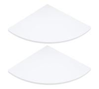 Abaodam Étagère d'angle de Salle de Bain Surface Lisse et Légère en PVC Blanc Rangement Mural Pratique pour Balcon ou Chambre