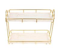 Abaodam Étagère d'angle en Acier Carbone pour Salle de Bain, Organiseur Pratique à 2 Niveaux Grosse Capacité, pour Dressing et Rangement de Cosmétiques