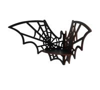 Abaodam Étagère Murale d'angle Noire en Bois de Chauve-Souris et Toile D'araignée, Support de Rangement et Décoration Intérieure Créative pour Affichage