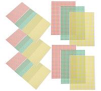Abaodam Étiquettes Autocollantes Rondes Colorées Réutilisables pour Bureau et École, 15 Feuilles de Pastilles Adhésives Rondes pour Classement et Organisation