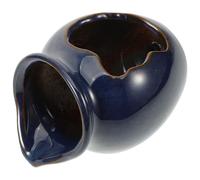 Abaodam Fontaine en Pot Céramique Décorative Petite Taille Bleu, Fontaine Cascade Extérieure pour Jardin et Intérieur, Bocal Paysage Circulation d'eau sans Pompe, Accessoire Décoratif