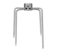 Abaodam Fourchette à Broche pour Rôtisserie, Broches de Rôtisserie en Fer Argenté, Insertion et Retrait Faciles, Prise en Main Ferme, pour Barbecue, Pique-niques et Fête la Piscine