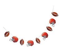 Abaodam Guirlandes de Rugby en Papier Léger Motif Casque, Bannière Suspendue Facile à Accrocher pour Décoration de Fête Sportive Créative