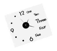 Abaodam Horloge Murale Adhésive Ronde en Plastique Silencieuse pour Salon