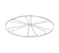 Abaodam Kit de Plafond de Mariage Rond 60 cm en Acier Inoxydable, Support Solide et Ajustable pour Rideaux, conçu pour cérémonies et intérieurs contemporains, Anneau Suspendu argenté pour