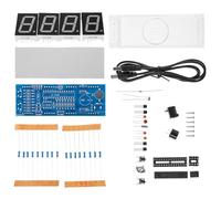 Abaodam Kit D'horloge Numérique LED Scm à Puce Unique Boîtier en Plastique Bleu, Facile à Assembler, pour Bricolage Électronique DIY