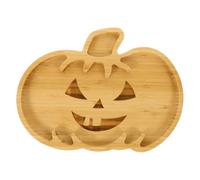 Abaodam Le plateau en bois réutilisable en forme de citrouille est parfait pour Halloween et convient également aux restaurants pour présenter fruits et desserts.