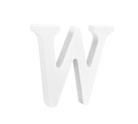 Abaodam Lettre W Décorative Bois pour Maison un Mariage une Fête Anniversaire Blanc