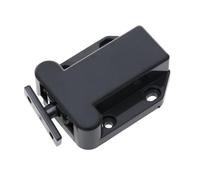 Abaodam Loquet à Pression Noir 2pcs pour Armoire et Porte, en Abs, Facile à Installer, pour Commodes et Bibliothèques