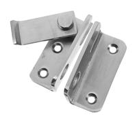 Abaodam Loquet de Portail en Acier Inoxydable Argenté, Verrou de Porte à Bascule, Sécurité Renforcée, Installation Facile, pour Porte de Garage et Portail