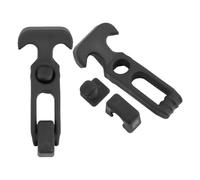 Abaodam Loquets de trappe en Caoutchouc Noir Lot de 2 pour Boîte à Outils et Capot de Moteur, Acier Inoxydable, Adaptés aux Armoires à Outils