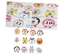 Abaodam Lot Dautocollants Pour Bébé De 12 Mois - Autocollants Animaux De Dessin Animé Idéal Pour Les Anniversaires Les Baby Showers Et Les Séances Photo (12 Pièces)