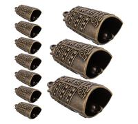 Abaodam Lot de 16 Breloques Cloche Vintage en Cuivre Doré Pendentif Dragon, Mini Cloche Artisanale Feng Shui, Décoration Maison, Création Bijoux, Carillons Éoliens, Charme
