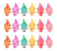 Abaodam Lot de 18 Figurines d'animaux en Résine Phosphorescente, Décor Miniature de Plante, Crocodile Cartoon, pour Bureau et Jardin