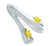 Abaodam Lot de 2 Sondes Thermocouples de Température Type K Connecteur Mini, Câble en Fibre de Verre et Abs, Compatible Hvac et Laboratoire, Mesure Multipoint Fiable