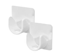 Abaodam Lot de 2 Supports Adhésifs pour Tringle à Rideaux en Plastique Blanc, Fixation sans Perçage, Compatible Tringles de 1,8 Cm, pour Rideaux de Bain Sécurisés