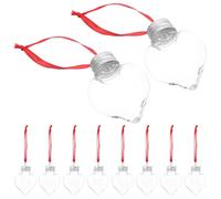 Abaodam Lot de 20 Bouteilles Décoratives en Plastique Pet de Cœur 50ml avec Bouchon Amovible et Ficelle pour Décoration Suspendue Élégante Saint-Valentin