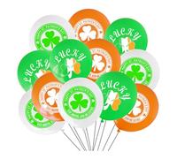 Abaodam Lot de 24 Ballons en Latex pour Fête Saint-patrick, Décoration DIY Résistante à L'éclatement, Design Exquis pour Porte D'entrée Cuisine