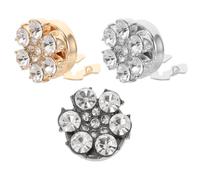 Abaodam Lot de 3 Boutons de Manchette Ronds à Coudre en Alliage Motif Floral Boutons de Manchette Lestés Élégants pour Chemises et Vestes Coffret Présent pour Usage Professionnel et