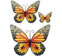 Abaodam Lot de 3 Sculptures Murales en Fer Forgé, Décoration Murale Extérieure et Intérieure, Art Mural Creux pour Jardin, Salon, Chambre, Ornements Décoratifs Polyvalents