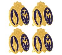Abaodam Lot de 4 Badges à Épingle Vintage en Émail Ornement Pliable en Alliage de Zinc Doré Décoration de Bureau Rétro Compacte Figurines Artisanales pour Intérieur et Espace de