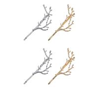 Abaodam Lot de 4 Pinces à Cheveux en Alliage Métal Feuilles Élégantes pour Filles et Femmes, Accessoires de Coiffure Mode pour Tenue Quotidienne et Fêtes à Thème