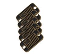 Abaodam Lot de 5 Plaques Métalliques Rectangulaires pour Lacets et Porte-badge, Accessoires Polyvalents en Métal Résistants la Flexion pour Projets de Bricolage