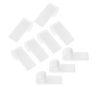 Abaodam Lot de 50 Clips de Ressort en Plastique Blanc pour Canapé, Fixation Rapide, Design Élégant, Forme en P Trou Ovale, pour Bureaux et Hôtels