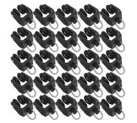 Abaodam Lot de 50 Galets de Glissement pour Rail à Rideaux en Acier Inoxydable et Plastique Noir, Facile à Installer et Entretenir, pour Rideaux de Bain et Espace Domestique