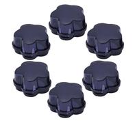 Abaodam Lot de 6 Cache-boutons de Sécurité Gaz en Plastique Résistant Haute Température Bleu Foncé, Protection Garçon et Filles Multi-usages pour Cuisinière à Gaz et Four, Couvercles