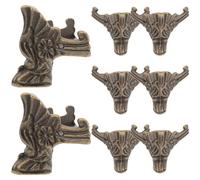 Abaodam Lot de 8 Pieds de Meubles en Alliage de Zinc Doré pour Protection d'angle, Installation Facile, Style Vintage et Élégance Classique pour Meubles et Coffrets Anciens