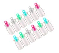 Abaodam Mini Bouteilles en Verre avec Bouchons en Liège et Plastique Lot de 50 Flacons à Souhaits 2 ML Couleur Aléatoire pour Décoration DIY et Pendentif Collier