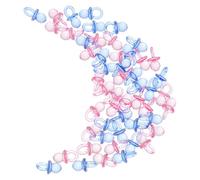 Abaodam Mini-tétines acryliques 100 pièces légères pour décorations de table et souvenirs shower prénatale pour garçons et filles