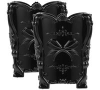 Abaodam Organisateur de Pinceaux de Maquillage 2pcs en Pp Noir, Seau de Rangement Facile à Prendre et Garder Propre, pour Bureaux et Écoles