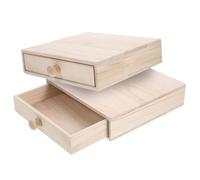 Abaodam Organisateur de sachets de thé en bois massif tiroir style élégant non fini pour accessoires de cuisine et fête des pères