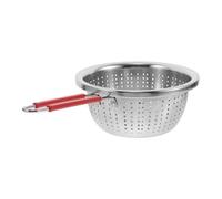 Abaodam Panier Égouttoir en Acier Inoxydable Argenté avec Poignée, Bol Passoire Perforé pour Légumes et Fruits, Drainage Rapide, Multi-usage Cuisine et Nettoyage