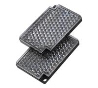 Abaodam Panneau Rétroréfléchissant Haute Compatibilité 2pcs Carré Noir en Abs et Acrylique Technologie de Réflexion Miroir pour Capteurs Photoélectriques pour Production Industrielle