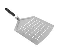 Abaodam Pelle à Pizza Ajourée en Acier Inoxydable avec Poignée Rétractable Antidérapante pour Usage Domestique et Extérieur, Outil Rectangulaire Pratique pour Cuisson et Service