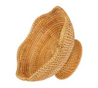 Abaodam Petit Panier Rond en Rotin Tressé, Bol à Clés pour Bureau et | Base Robuste, Facile à Nettoyer, Style Simple et Chic, pour Courrier, Téléphone, Table Café et Fête
