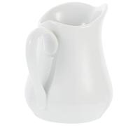 Abaodam Pichet à Lait en Céramique Blanc 450ml pour Salsas et Apéritifs, Résistant la Déformation, Design Lisse, Maison Bars
