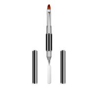 Abaodam Pinceau à Artistique et Création D'effets Nail Art à Double Extrémité en Métal avec Spatule, pour Extension D' en Acrylique, Embossage lors de Sessions Nail Art